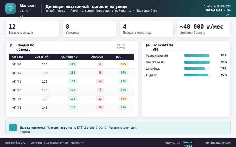 Отчёт за период — Система Малахит